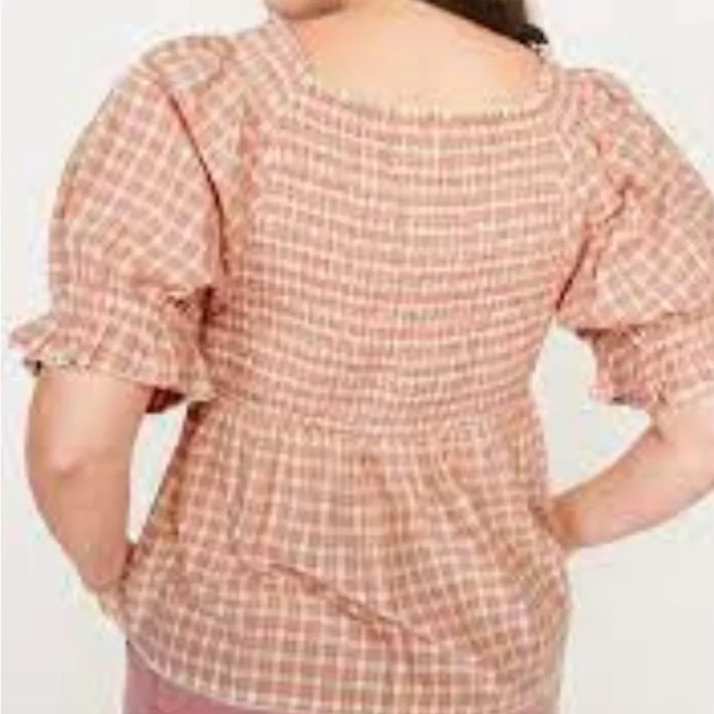 Old Navy Smocked Puff Sleeve Babydoll Top